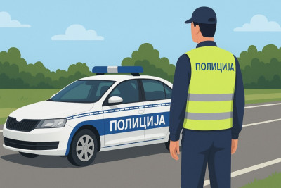 Policija Ilustracija Crtez