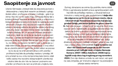 SaopstenjeUceniciUBlokadi