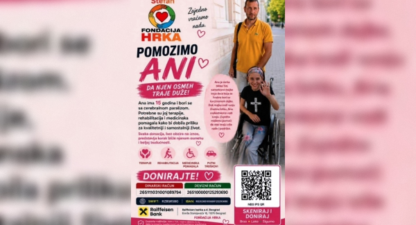 Pomozimo Ani: Petnaestogodišnjoj devojčici…