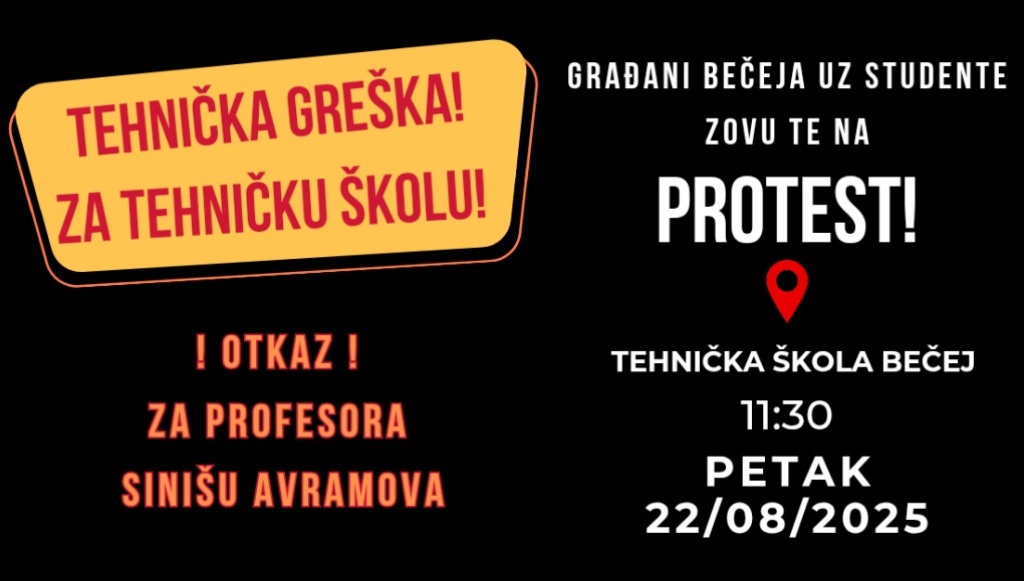 Sinisa Avramov Avgust 2025 Protest