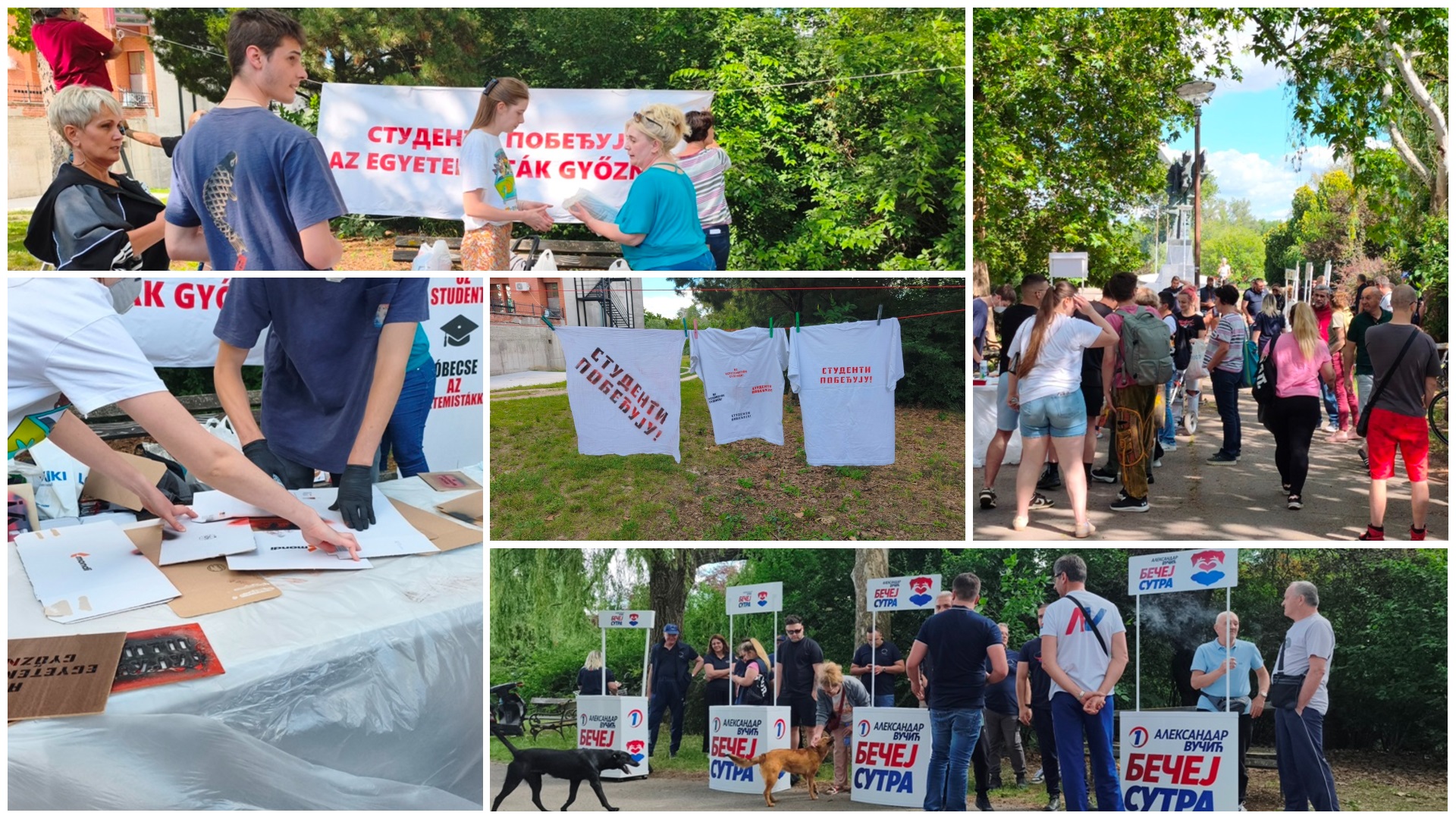 Studenti: Umesto manifestacija, prioritet treba da budu problemi građana, SNS postavio štand u neposrednoj blizini