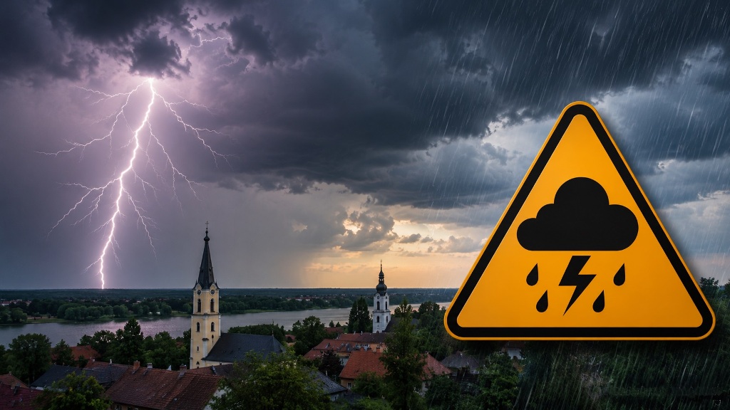 Narandžasti meteoalarm za Bečej i Novi Bečej: U sredu i četvrtak mogući pljuskovi, grmljavina i grad