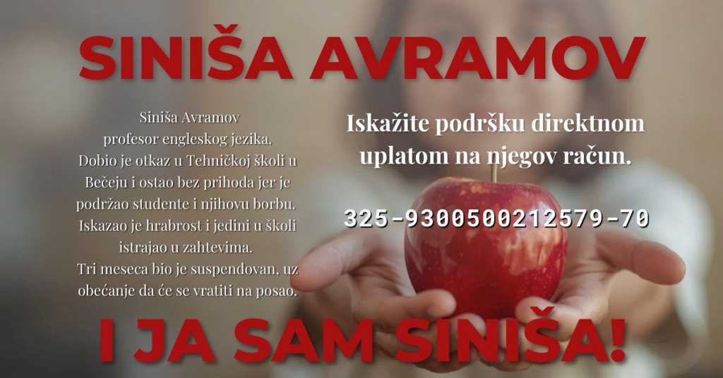 Podrska Sinisi