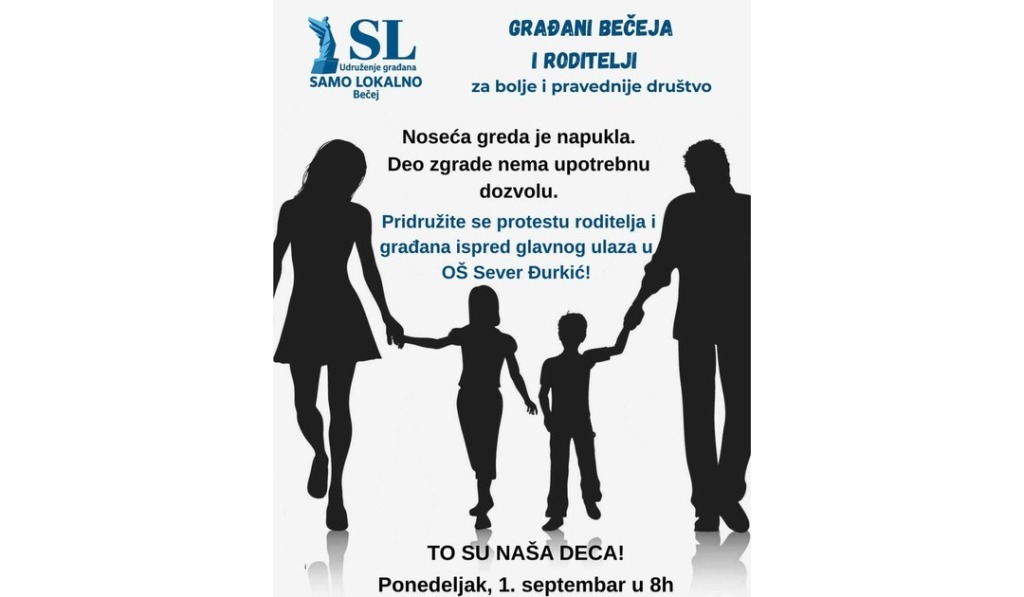 Protest Sever Djurkic Becej 1 septembar 2025