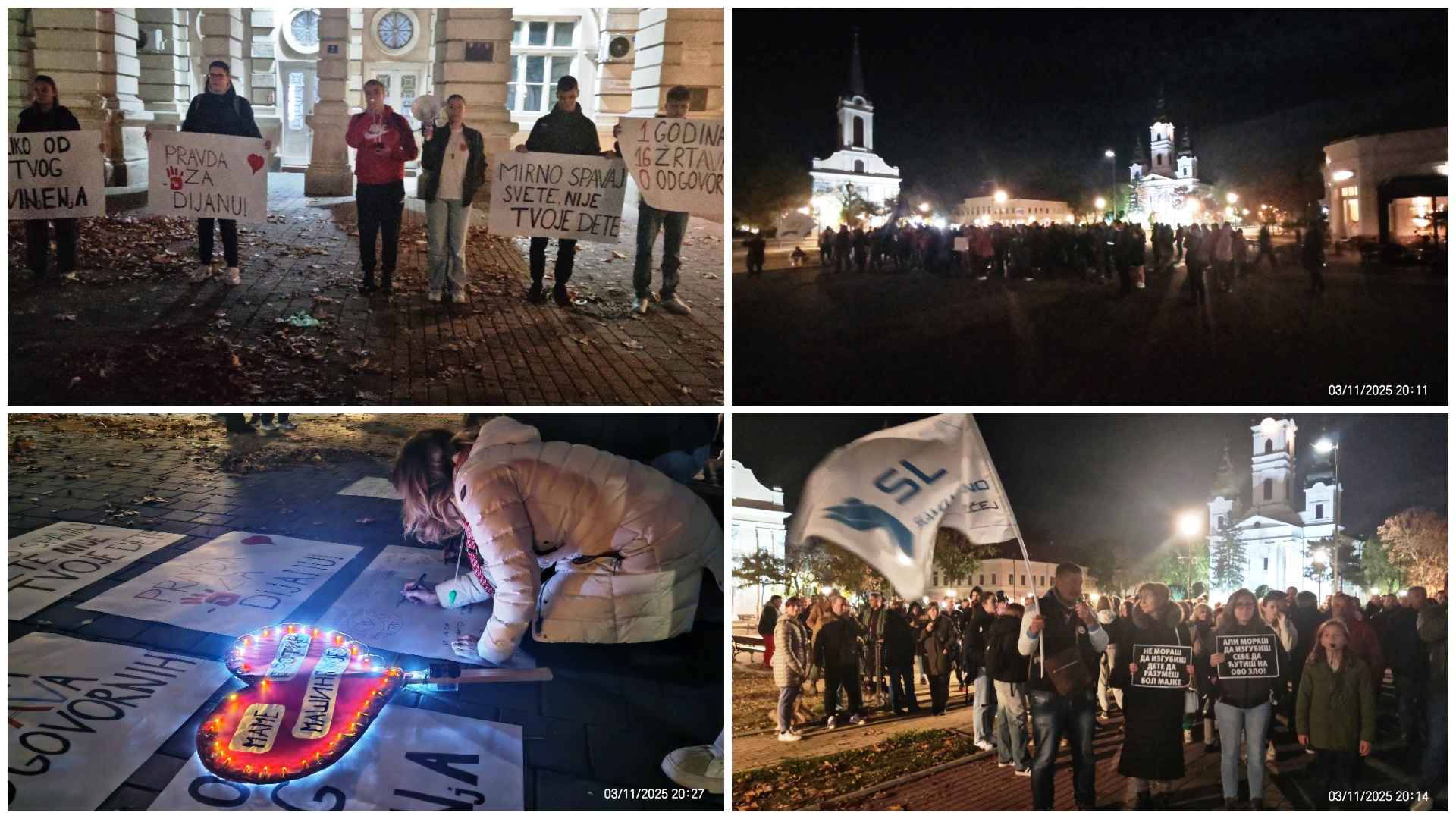 Protest Za Dijanu Hrku Becej 3 novembar